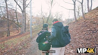 VIP4K. Kawaii tourist Sakura sucks stranger's cock in front of her BF in public
