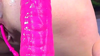 Hot Anal Riding on the Monster Dildo