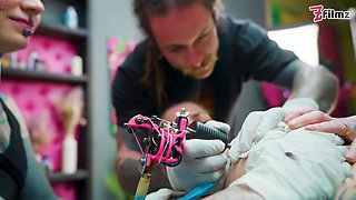 Inked Lovers Big Dick Foursome Merry's Tattooed Adventure