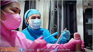 Mummified Slave Gets Cbt Sounding Treatment By 2 Asian Dominatrix