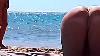 Stepmom and Stepson Beach Sex