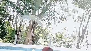 Hijab Nude in Swimming Pool