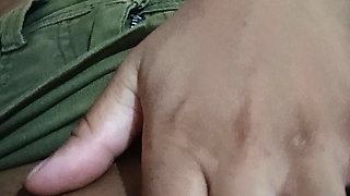 Girl caught in bed masturbating