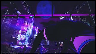 VR pole dance teasing with a lingering touch