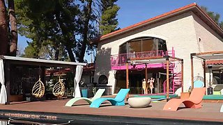 Taboo roleplay with swimsuit wearing teenagers in a