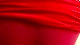 POV: I Lifted My Red Dress and Squeezed All the Milk Out of Her by Grinding My Ass Against Her Cock