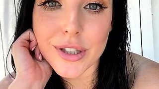 Busty brunette anal solo masturbation
