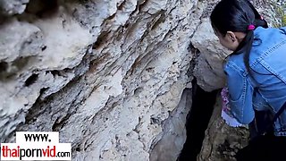 Nasty Amateur Thai Milf Fucked In A Cave