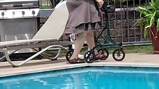 Summer Has Arrived! Time for the First Visit to the Pool Sexy Big Nurse Vicki Style!