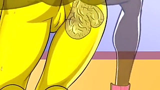 Wife Cheats on Her Husband with a Fitness Trainer. Cartoon. Simpsons Parody