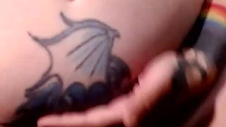 Chubby MILF Jiggling Squeezing Her Belly Fat