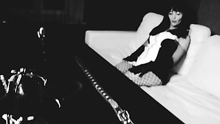 Foot fetish dominatrix hot black and white high heels goddess brunette MILF femdom bdsm kink