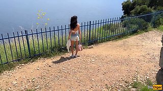 Katty West - Public Dick Flashing - Girl Helped Stranger To Cum In Mountains
