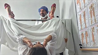 Gyno Fingers Bride While Cuckold Husband Watches Her Squirt