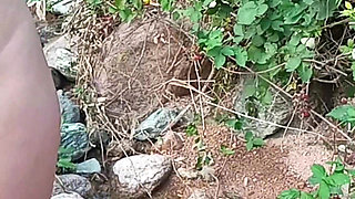 Beautiful mature wife and a beautiful outdoor ANAL on the river