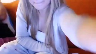 Using my vibrator with my brother on the couch: Amateur, Blonde  Fetish Porn