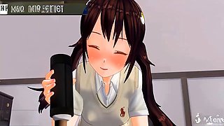 Oral job, asian, 2d