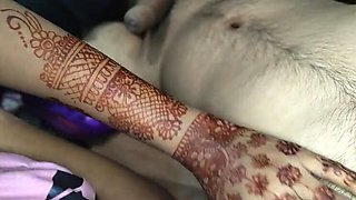 Hot Indian Girlfriend Gives Blowjob and Handjob to Monster Cock - Cum on Tits