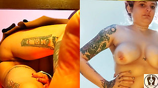 Split Screen Double Rebeca Addams Boobs Bouncing