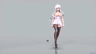 Weak Brown Eyed Girls Sheer Tight Dress Black Lace Panties