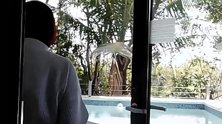 Hijab Nude in Swimming Pool