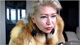 Furs, Or Hot Milf Whore Aimeeparadise In A Fur Coat On A Naked Body & With A Cigarette! ))