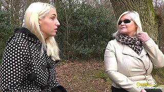 British Mature Blonde Licks Big-Tits Cunnilingus